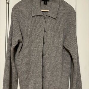 House of Harlow 1960 Gray Ribbed Cardigan